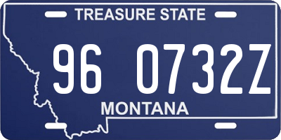 MT license plate 960732Z