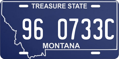 MT license plate 960733C
