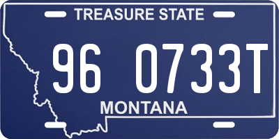 MT license plate 960733T