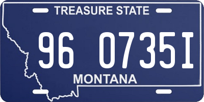 MT license plate 960735I