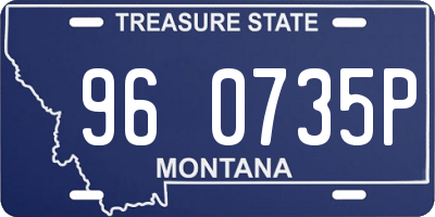 MT license plate 960735P