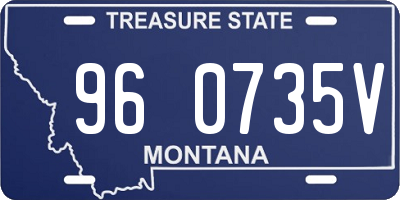 MT license plate 960735V
