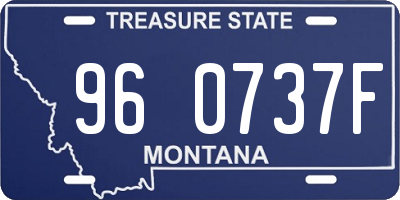 MT license plate 960737F