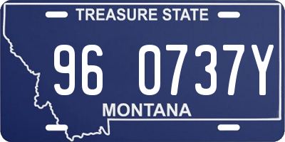 MT license plate 960737Y