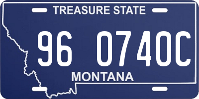 MT license plate 960740C