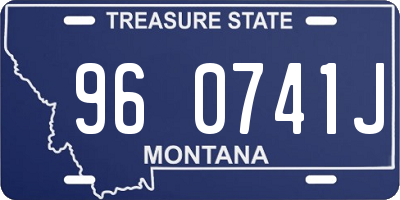 MT license plate 960741J