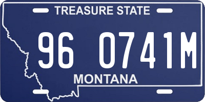 MT license plate 960741M