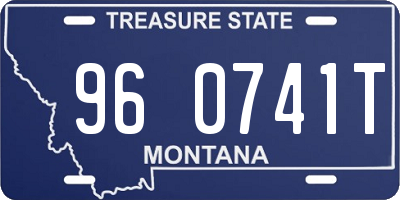 MT license plate 960741T