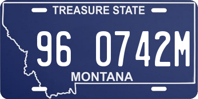 MT license plate 960742M