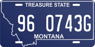 MT license plate 960743G
