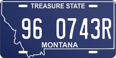 MT license plate 960743R