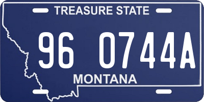 MT license plate 960744A