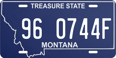 MT license plate 960744F