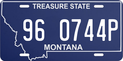 MT license plate 960744P