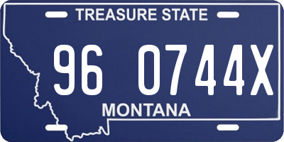 MT license plate 960744X