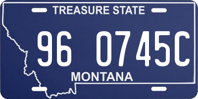 MT license plate 960745C