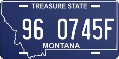 MT license plate 960745F