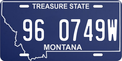 MT license plate 960749W