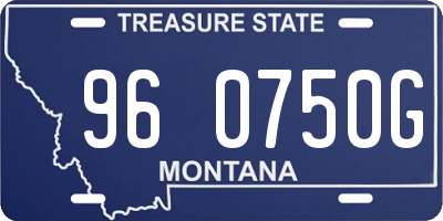 MT license plate 960750G