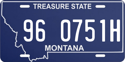 MT license plate 960751H
