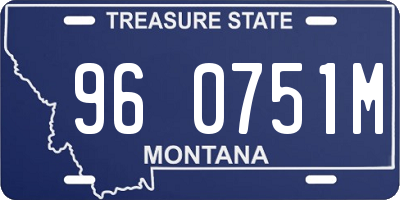 MT license plate 960751M