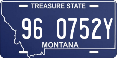 MT license plate 960752Y