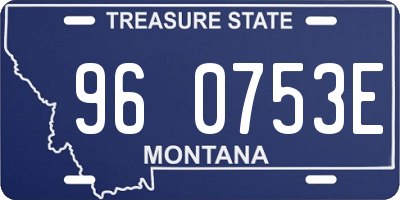 MT license plate 960753E