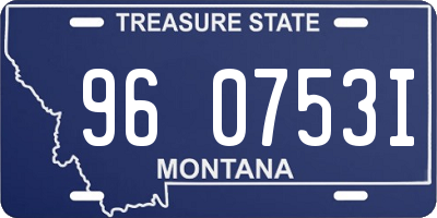 MT license plate 960753I