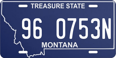 MT license plate 960753N