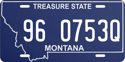 MT license plate 960753Q