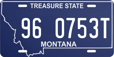 MT license plate 960753T