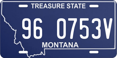 MT license plate 960753V