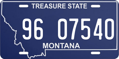 MT license plate 960754O