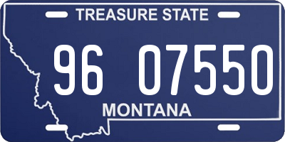 MT license plate 960755O