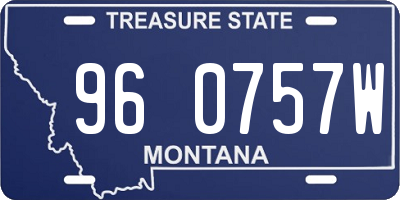 MT license plate 960757W