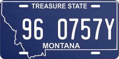 MT license plate 960757Y