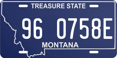 MT license plate 960758E