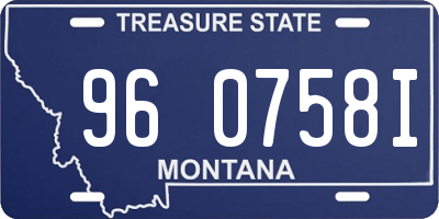 MT license plate 960758I