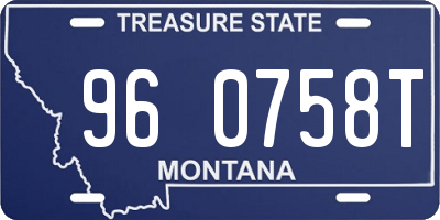 MT license plate 960758T