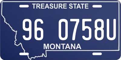 MT license plate 960758U