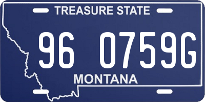 MT license plate 960759G
