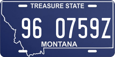 MT license plate 960759Z