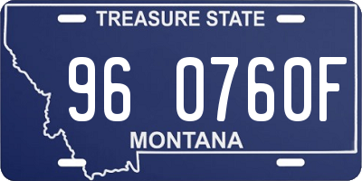 MT license plate 960760F
