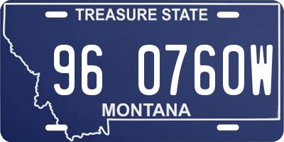 MT license plate 960760W