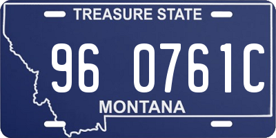 MT license plate 960761C