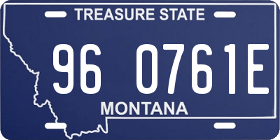 MT license plate 960761E