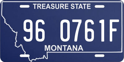 MT license plate 960761F