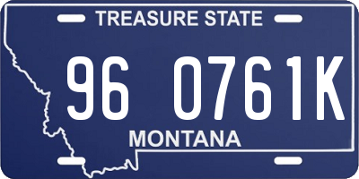 MT license plate 960761K