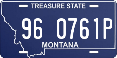 MT license plate 960761P