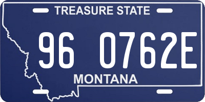 MT license plate 960762E